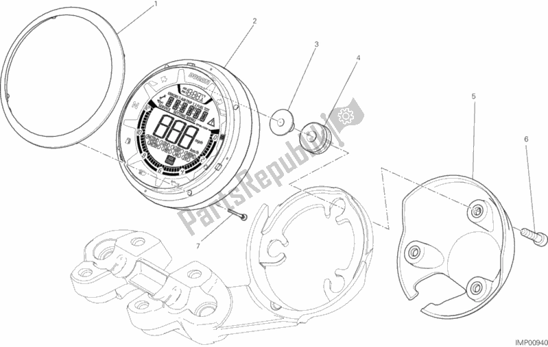 Todas las partes para Tablero De Instrumentos de Ducati Scrambler Icon Thailand 803 2015